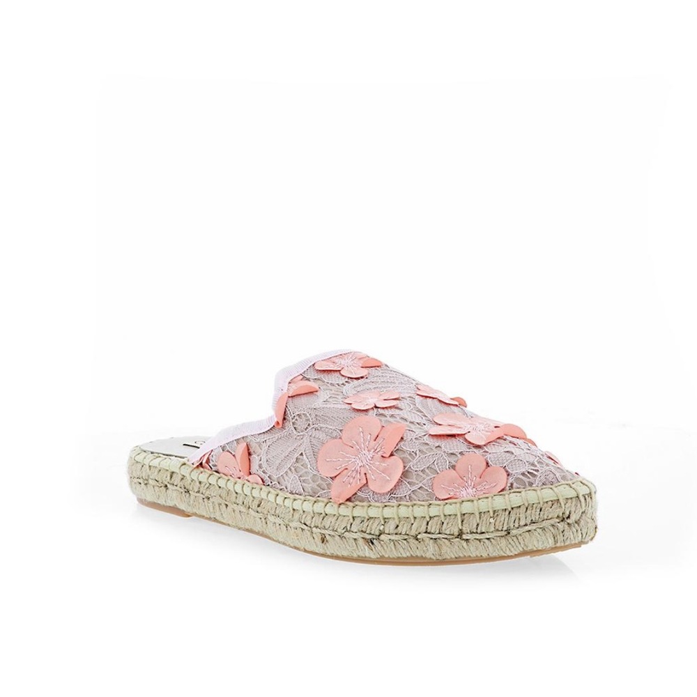 NEW Clara Duran Flower Petal Backless Slip On Espadrille (Size 36 EU, size 6 US)
